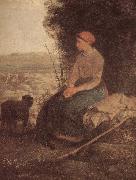 Jean Francois Millet Sleeping Shepherdess oil